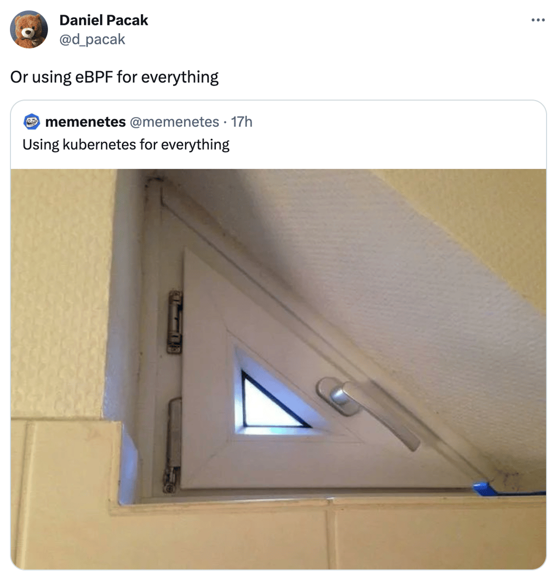 using eBPF for everything with a small window