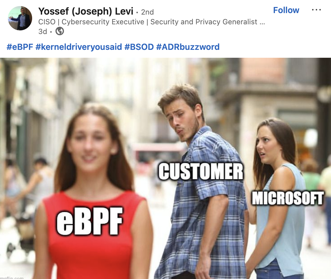 customers looking at ebpf rather than microsoft